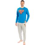 Pánske Pyžamá sivej farby z bavlny s motívom Superman 