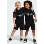 Detské kraťasy adidas Adicolor čiernej farby v športovom štýle z tričkoviny do 7 rokov 