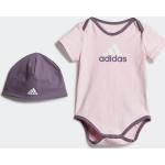 Detské body adidas Essentials fialovej farby v športovom štýle z tričkoviny do 18 mesiacov v zľave 