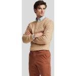 Pánska Jesenná móda Gant hnedej farby z bavlny vo veľkosti XXXL s okrúhlym výstrihom na zimu 