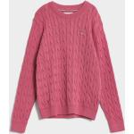 Dievčenské Detské svetre Gant Shield ružovej farby z tričkoviny do 8 rokov s okrúhlym výstrihom 