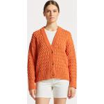 Dámske Pletené svetre Gant BIO oranžovej farby z bavlny s véčkovým výstrihom na zimu udržateľná móda 