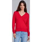 Dámska Jesenná móda Gant červenej farby z bavlny vo veľkosti XS s véčkovým výstrihom na zimu 