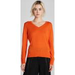 Dámska Jesenná móda Gant oranžovej farby z bavlny vo veľkosti XS s véčkovým výstrihom na zimu 