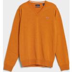 Pánska Jesenná móda Gant oranžovej farby vo veľkosti XXXL s véčkovým výstrihom na zimu 