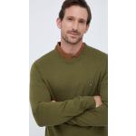 Pánska Jesenná móda Tommy Hilfiger zelenej farby z bavlny na zimu 