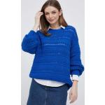 Dámska Jesenná móda Tommy Hilfiger modrej farby z bavlny na zimu 