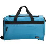 Pánske Cestovné tašky svetlo modrej farby z polyesteru objem 42 l v zľave 