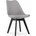 Jedálenské stoličky sivej farby v škandínávskom štýle z polyuretánu 