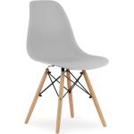 Jedálenské stoličky sivej farby v škandínávskom štýle z bukového dreva 