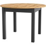 Jedálenské stoly szynaka čiernej farby z dubového dreva okrúhle rozkladacie 