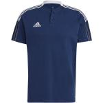 Pánske Tričká s krátkym rukávom adidas Tiro námornícky modrej farby v športovom štýle z bavlny vo veľkosti XXXL udržateľná móda 