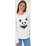 Dámske Tričká s dlhým rukávom Alife Kickin sivej farby z polyesteru s dlhými rukávmi s motívom: Panda v zľave 
