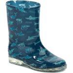 Chlapčenské Gumáky modrej farby so zábavným motívom vo veľkosti 34 na štandardné nohy na zimu 