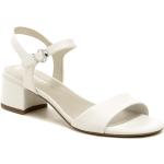 Dámske Spoločenské sandále Tamaris bielej farby v elegantnom štýle zo syntetiky vo veľkosti 37 na široké nohy na leto 