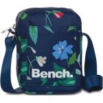 Dievčenské Crossbody kabelky Bench modrej farby v modernom štýle s kvetinovým vzorom na zips 