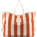 Dámske Plátené tašky Gant oranžovej farby s pruhovaným vzorom z bavlny 