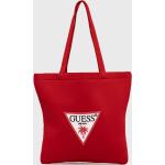 Dámske Veľké kabelky Guess červenej farby z polyesteru 
