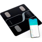 Osobné váhy Kondela čiernej farby v modernom štýle zo skla 8 ks balenie v zľave 