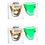 Poháre na whisky Kondela transparentnej farby zo skla s dvojitým sklom 4 ks balenie v zľave 