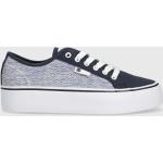 Dámska Skate obuv DC Shoes tmavo modrej farby z tkaniny vo veľkosti 36,5 Zľava 