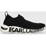 Dámske Designer Plátené tenisky Karl Lagerfeld čiernej farby v športovom štýle z tkaniny vo veľkosti 40 