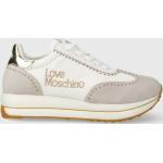 Dámske Designer Plátené tenisky Moschino Love Moschino bielej farby v športovom štýle zo semišu vo veľkosti 41 v zľave 
