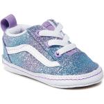Dámska Skate obuv Vans fialovej farby v trblietavom štýle bez zapínania s glitrami 