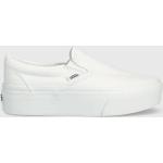 Dámska Skate obuv Vans Classic Slip-On bielej farby z tkaniny vo veľkosti 41 