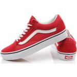 Dámska Skate obuv Vans Old Skool červenej farby v športovom štýle zo semišu vo veľkosti 34,5 