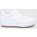 Dámska Skate obuv Vans Old Skool bielej farby z kože vo veľkosti 40 Zľava 