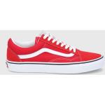 Pánska Skate obuv Vans Old Skool červenej farby zo semišu vo veľkosti 45 