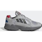 Dámske Retro tenisky adidas Yung-1 sivej farby v športovom štýle z kože vo veľkosti 44 na široké nohy šnurovacie metalické v zľave 