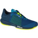 Pánska Tenisová obuv Wilson modrej farby v športovom štýle zo syntetiky vo veľkosti 46,5 na šnurovanie 