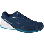 Pánska Tenisová obuv Wilson modrej farby v športovom štýle zo syntetiky vo veľkosti 47,5 na šnurovanie 