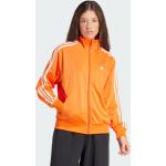 Dámske Športové bundy adidas Adicolor oranžovej farby z polyesteru vo veľkosti XS na zips udržateľná móda 