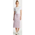 Dámske Midi sukne Gant BIO fialovej farby z bavlny s dĺžkou: Pod kolená udržateľná móda 