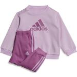 Detské komplety adidas ružovej farby v športovom štýle z bavlny do 6 mesiacov s okrúhlym výstrihom udržateľná móda 