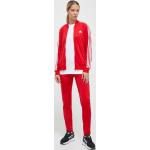 Dámske Teplákové súpravy adidas červenej farby z polyesteru vo veľkosti XS udržateľná móda 