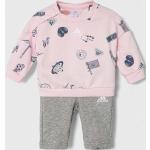 Dievčenské Dojčenské súpravy adidas ružovej farby z bavlny do 24 mesiacov udržateľná móda 