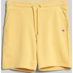 Pánske Šortky Gant Shield žltej farby z tričkoviny vo veľkosti 4 XL 