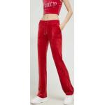 Dámske Športové oblečenie Juicy Couture červenej farby s jednofarebným vzorom zo zamatu vo veľkosti XS v zľave 
