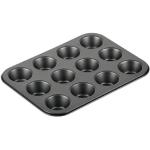 Formy na muffiny tescoma oceľovo šedej farby z kovu vhodné do trúby s priemerom 26 cm 