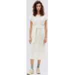 Dámske Midi šaty Thinking Mu BIO béžovej farby s dĺžkou: Pod kolená udržateľná móda 