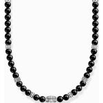Pánske Strieborné náhrdelníky Thomas Sabo čiernej farby s ónyxom 