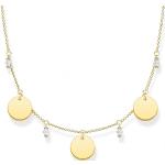 Dámske Strieborné náhrdelníky Thomas Sabo zlatej farby v minimalistickom štýle pozlátené 