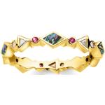 Dámske Strieborné prstene Thomas Sabo zlatej farby s perleťou 