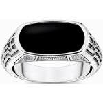 Pánske Strieborné prstene Thomas Sabo čiernej farby s ónyxom 