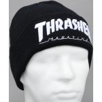 Beanie Thrasher čiernej farby z akrylového vlákna 