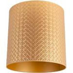 Tienidlá Qazqa zlatej farby v elegantnom štýle s geometrickým vzorom z polyesteru v zľave kompatibilné s E27 